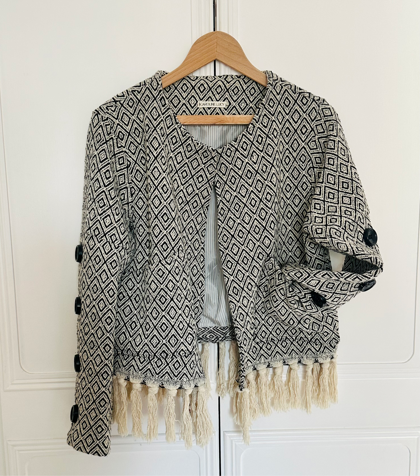 Button sleeve cropped jacket £79.00