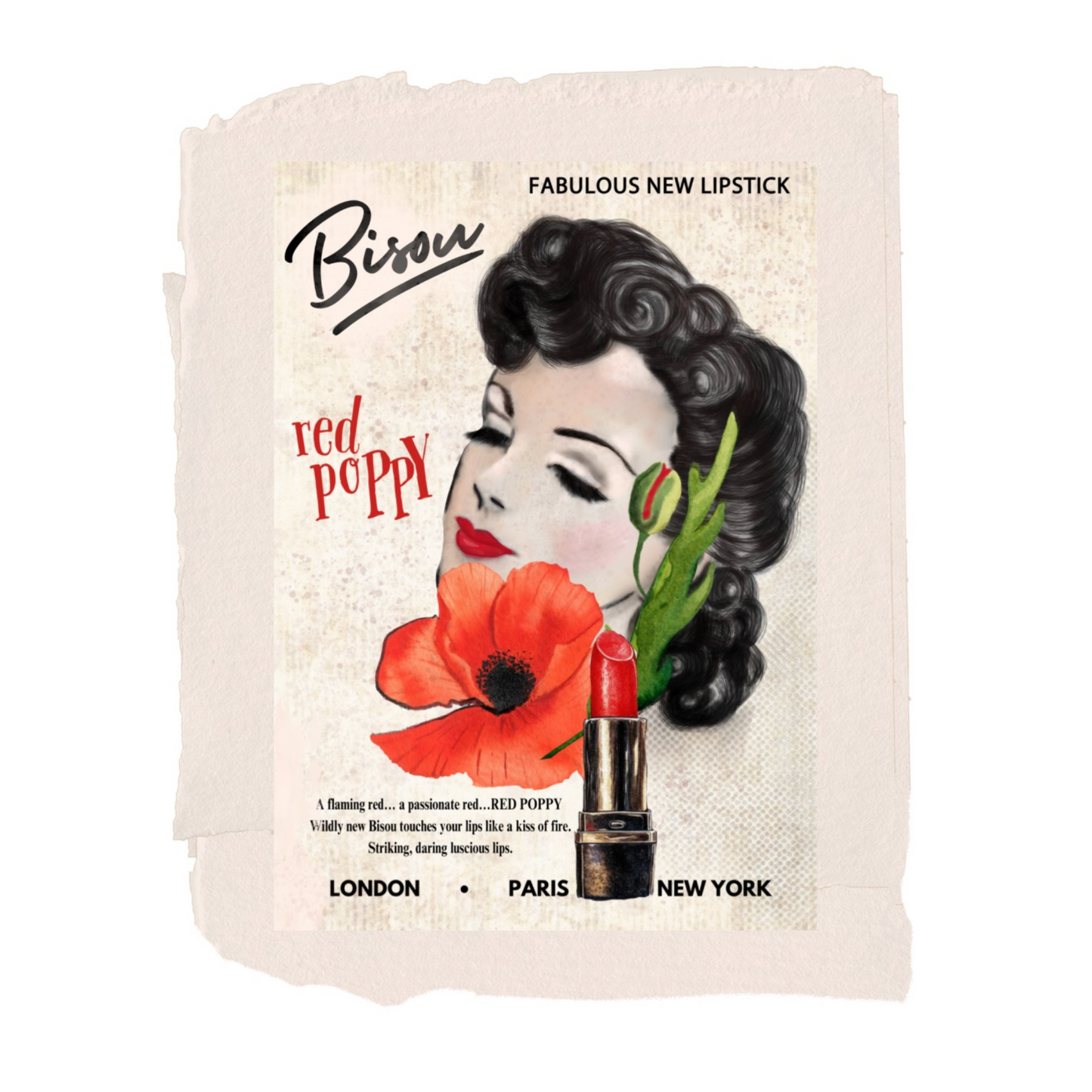 BISOU GRAPHIC BLACK VINTAGE TEE £23
