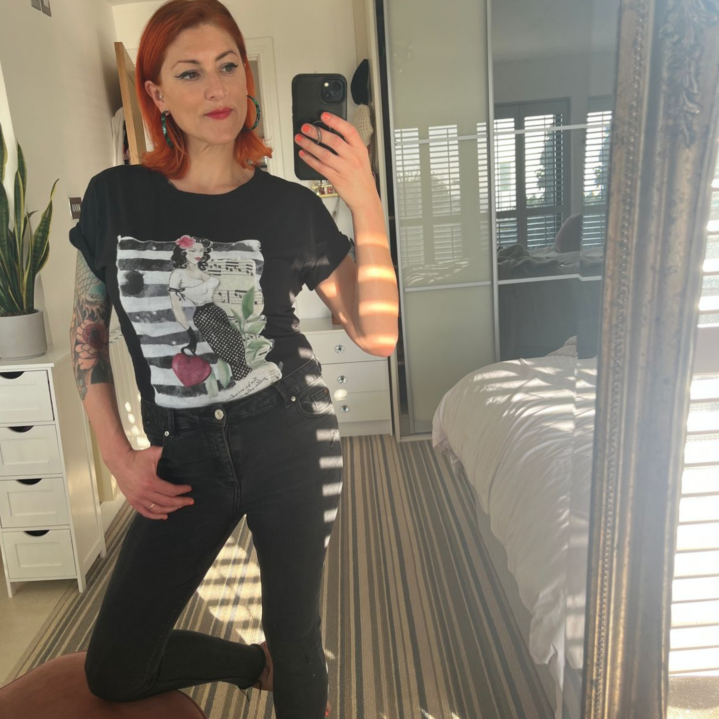 VINTAGE CHIC WOMENS GRAPHIC T-SHIRT SCRAPBOOK PRINT £23