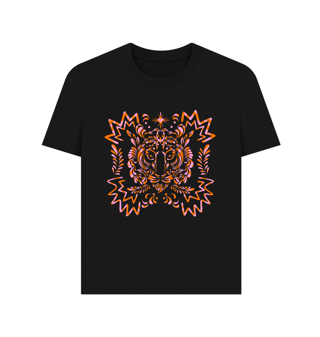 Black THE ZANDRA PRINTED T-SHIRT BLACK