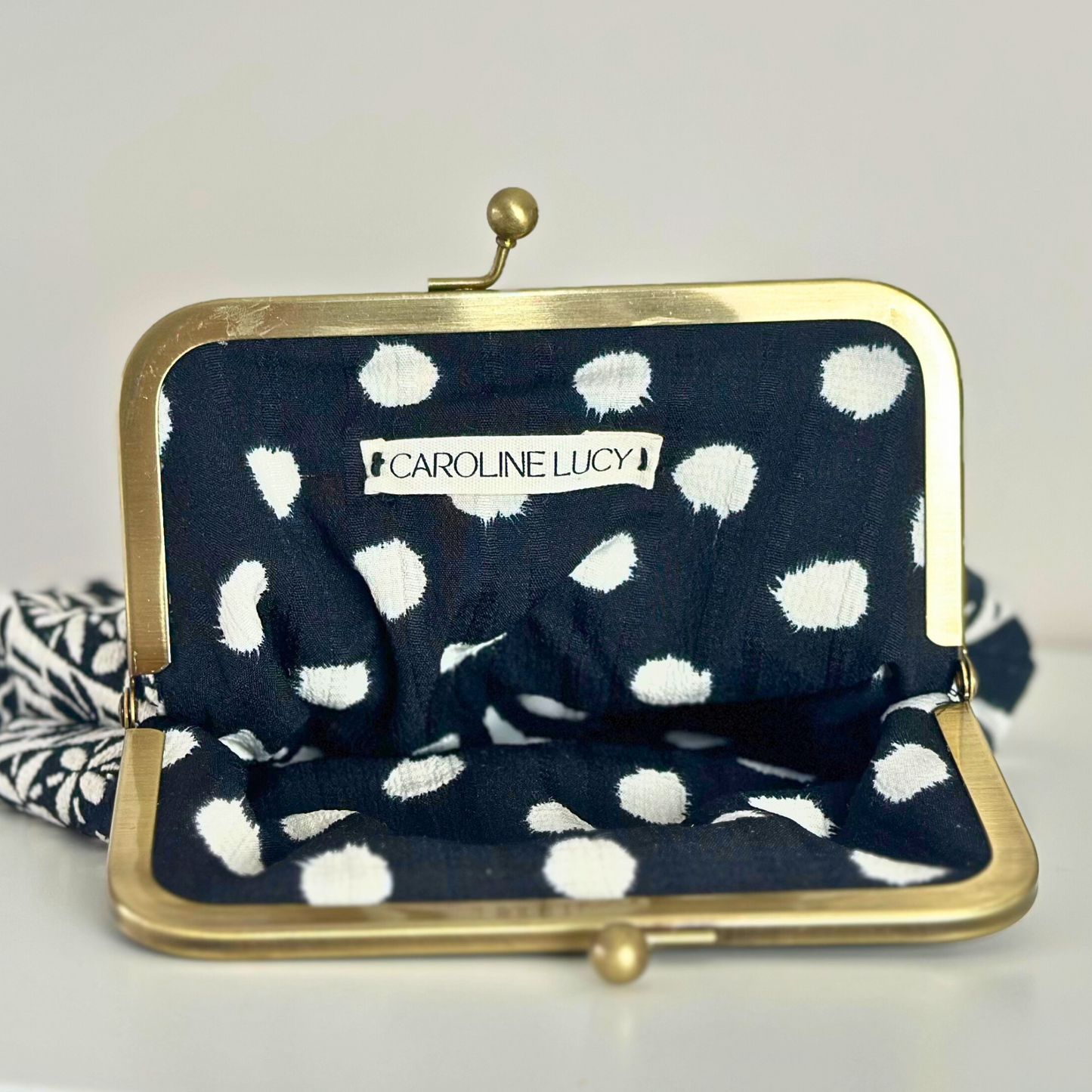 BLACK AND WHITE CLUTCH BAG £29